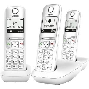 Gigaset A695 Trio - Téléphone DECT sans Fil - 3 combinés avec Grand écran à Haut Contraste - Excellente qualité Audio - Fonction