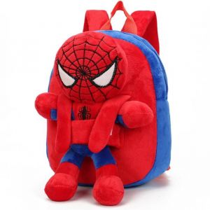 Cartable Enfant Spiderman Peluche Rouge & Bleu - Sac à Dos Mignon Ultra Léger pour Maternelle & Loisirs
