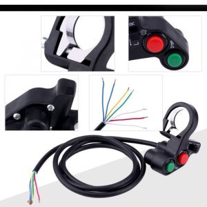 Commutateur de Guidon de Moto Keenso Bouton Poussoir pour Guidon 7 / 8inch 22mm Imperméable Interruptateur de Phare Clignotant