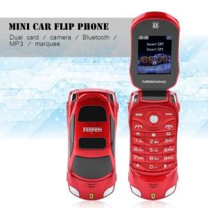 Téléphone portable à rabat Ferrari - CHANGM F15 - Rouge - DAS faible - Écran 24 pouces - Batterie 1000 mAh