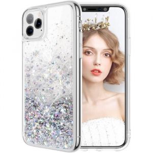Coque pour iPhone 11 Pro Max iPhone 11 Pro Max Silicone Coque Liquide Paillette Protection TPU Bumper Filles Femmes HousseKTV