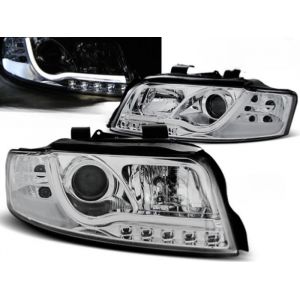 Paire de feux phares Audi A4 B6 de 2000 a 2004 led LTI chrome-27361025