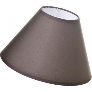 Abat-jour - Chocolat - 22 cm - Métal - Tissu - Électrique