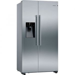 Réfrigérateur américain - BOSCH SER6 - KAD93AIDP - Machine à glaçons - Classe D - 562 L - 1787 x 908 x 707 cm - Acier brossé