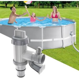 Accessoires de piscine - Intex - Robinet de piscine 2 en 1 - Vanne à piston - Support de tuyau - Durable