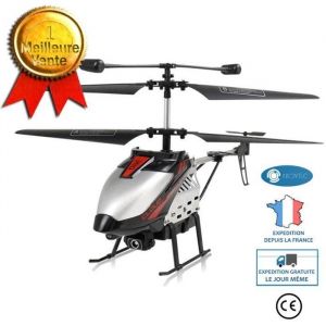 h&eacute;licopt&egrave;re t&eacute;l&eacute;command&eacute; MINI Drone avec Cam&eacute;ra Jouet Maintien daltitude Avion 4 canaux 2.4G pour Enfant et Adulte ext&eacute;rieur