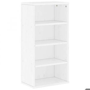 Enfilade/Bahut/Vitrine - Rustique - Armoire lat&eacute;rale ODDA blanc 40 x 24 x 79 cm bois massif pin @203057