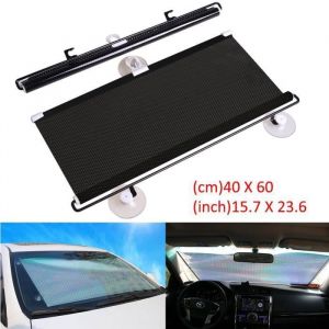 Pare-soleil Pare soleil r&eacute;tractable automatique pour voiture rideau t&eacute;lescopique pour fen&ecirc;tre lat&eacute;rale - Type Black Mul PARE-SOLEIL