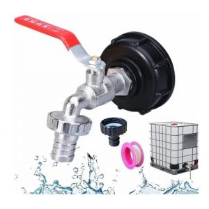 Robinet Cuve 1000l 3/4 Adaptateur de Réservoir en Alliage daluminiumRaccord Cuve 1000 LitresRobinet Jardin LaitonS60X6 IBC-yd