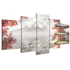 Tableau Decoration Murale - LUMASOUL - 6-3-1-0-2-2-11-5 - Moderne Motif - 5 parties - Gris - 100x50 cm