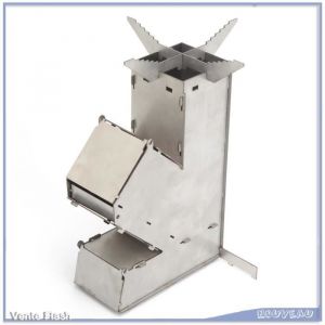 réchaud à fusée de camping réchaud à bois portable détachableRéchaud à fusée compact pour équipement de camping