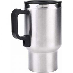 Bouilloire &eacute;lectrique de Voiture Mug Isotherme Tasse de Chauffage de Voyage Thermos 450ml 12V En Acier Inoxydable