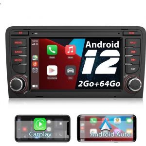 AWESAFE Autoradio Android 13 pour Audi A3 8P/S3/RS3/Sportback 2Go+64Go 7 Écran Tactile Carplay Android Auto GPS WiFi FM