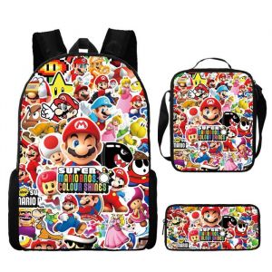 Sac à dos Mario Kart enfant–Sac à dos mignon et fonctionnel pour écoliers–Cartable animé pour enfants–Idéal pour lécole-Type-2