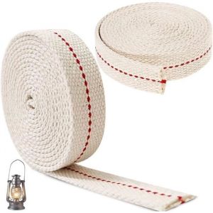 Mèches pour Lampe à Huile 8M Coton Mèche de Lampe Meche Lampe à Pétrole Mèches de Rechange Lanterne Mèche en Coton Plat