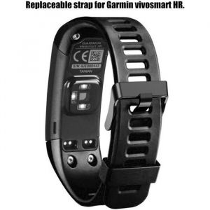 Bracelet de remplacement en silicone pour bracelet de sport pour Garmin Vivosmart HR (noir)