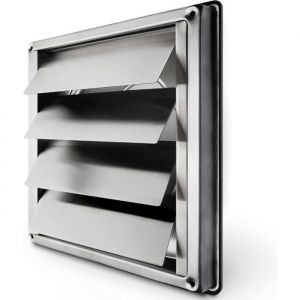 Grille Ventilation 150 mm Grille Inox Antiretour Lamelles Mobiles Fermeture Automatique Grille de Hotte Rsistant / Aeration YYV