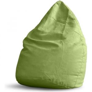 Pouf Poire XL Plus - LUMALAND - Vert - Int&eacute;rieur - 65 x 80 cm