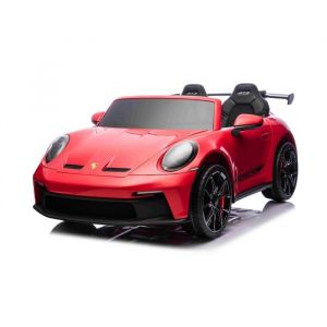 4x4 Voiture &eacute;lectrique enfants 2 places Porsche 911 24V rouge t&eacute;l&eacute;commande 24 GHz USB/AUX moteurs 200W batterie lithium