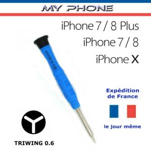 Tournevis Y 0.6 mm TRIWING IPHONE  APPLE IPHONE 7 - 7 PLUS - WATCH  D&eacute;montage  Nappes  Tri wing.