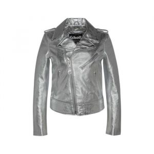 Blouson Perfecto femme Schott Ref 33479 Argent