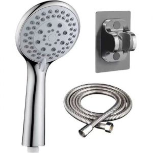 Pommeau de Douche Haute Pression Pommeau de Duche avec Tuyau Douchette &agrave; Main pour Salle de Bain Jet Puissant Encastrable pour C