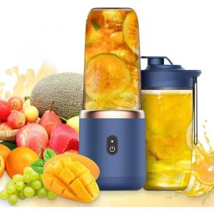 Blender Multifonctionnel 400mLAuezona Mini mélangeur Portable Blender ElectricMixeur rechargeable USB avec 6 Lames pour Smoothie