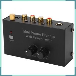 KEENSO pr&eacute;ampli phono pour platine vinyle Pr&eacute;ampli Phono avec Entr&eacute;e et Sortie L / R Convertisseur de instruments amplificateur