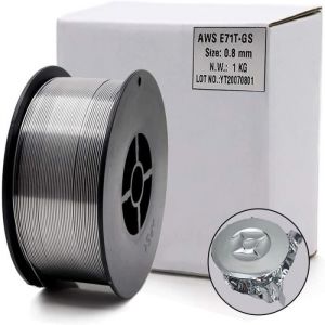 Bobine Fil de Soudure PRUMYA Fourré à Flux Acier Sans Gaz Auto-blindé E71T-GS 0.8mm 1kg MIG Universel Pour Tous Azimuts