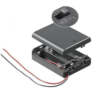 Alpexe&reg; Support de pile  3x mignon AA batterie - avec boitier - BH AA 3xAKGS (3)        (3xMignon-AA)