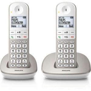 Téléphone sans fil XL4902S/22 confortable et simple Profitez de la simplicité du téléphone sans fil Philips XL490 avec un écran et