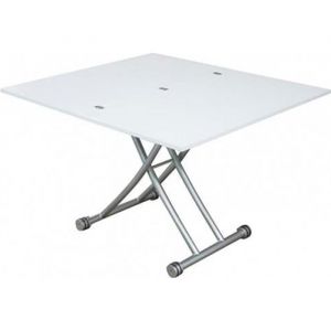 TABLE BASSE RELEVABLE CLEVER laqué Blanc Brillant