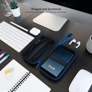 Coque pour disque dur externe - housse pour disque dur externe Tooq - TQBC-E2503PB - Protection pour Disque Dur