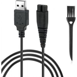 Câble Chargeur Usb Câble De Charge Rasoir 5V Câble DAlimentation Avec Petite Brosse Compatible Pour Hatteker One Blade Tondeu