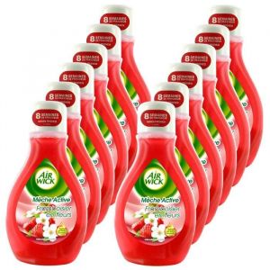Air Wick Desodorisant Maison Continu M&egrave;che Active Framboisier en Fleurs Lot de 12