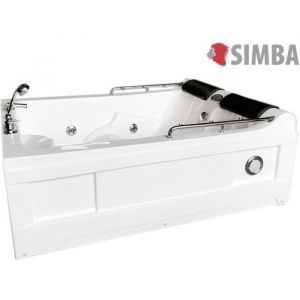 Baignoire balnéo - Lulu - 175x132cm - 2 personnes - Chromothérapie - 14 buses hydromassage
