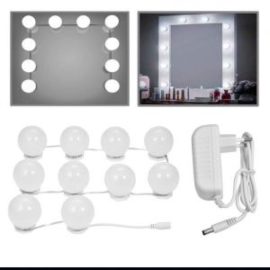 &Eacute;clairage de lampe - XCSOURCE - Lumi&egrave;re de miroir de vanit&eacute; LED - Blanc - 6500K - 10 ampoules