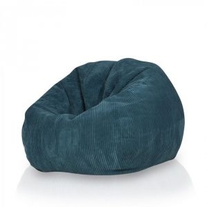 Pouf Poire Fauteuil Velours côtelé Sacoche Turquoise