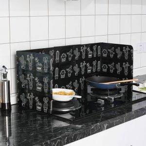 Cuisine Plaque Protection Pliable Aluminium Protection anti-éclaboussures pliable Plaque Anti-projections Cuisson Pliable pour