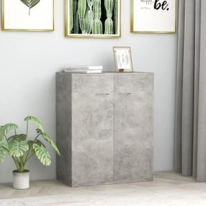 ?3732Parfait- Commode bahut vaisselier Buffet bas Contemporain - Buffet De Cuisine scandinave Meuble de rangement-Gris béton 60 x 3