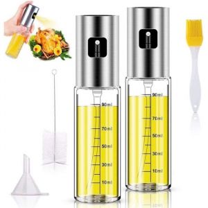 Pulv&eacute;risateur dHuile 2 Pi&egrave;ces 100 ML Vaporisateur dHuile Olive Vinaigre Distributeur avec Brosse et Entonnoir pour-keeper