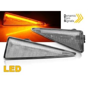 Paire Clignotant Repetiteur Renault Megane 2002-2009 Chrome Led Dyn