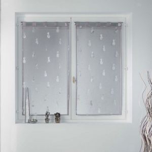 Paire de Voilages Samba 60x90cm Gris & Argent