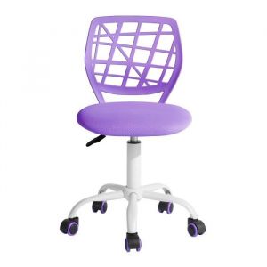 Homy Casa Chaise de bureau Chaise pour lordinateur portable Pivotante 360 degrés hauteur réglable  Violet