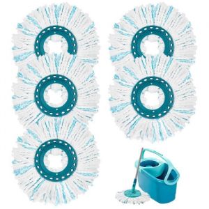 5Pc Balai Serpillère Microfibre Compatible Avec Leifheit Clean Twist Disc Mop Systèmes Têtes de Balai Rechange Très Absorbante