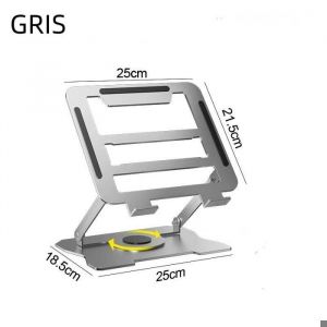 Support dordinateur Bureau Rehausseur PC Portable Pliable Support Tablette avec rotation &agrave; 360&deg; Compatible avec Tous Laptops