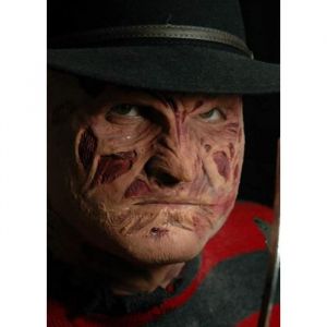 Kit de maquillage prosth&eacute;tique Freddy Krueger - Effets sp&eacute;ciaux Halloween - Masque de visage moiti&eacute; moul&eacute; - Noir
