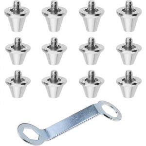 Crampons de football - 12 pi&egrave;ces - Pointes pour chaussures de football - Crampons en aluminium - Crampons de rechange pour chaussure