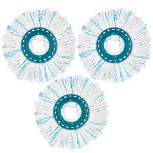 3Pc Balai Serpill&egrave;re Microfibre Compatible Avec Leifheit Clean Twist Disc Mop Syst&egrave;mes T&ecirc;tes de Balai Rechange Microfibre