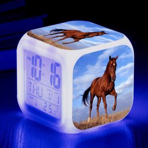 Réveil Numérique de Cheval pour Enfant avec Affichage LED pour EnfantTable BureauCadeau dAnniversaire Noël-Style 15